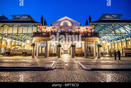 The Piazza at Night Covent Garden West End London UK Stock Photo