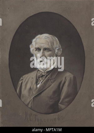 Portrait of the author Ivan Sergeyevich Turgenev (1818-1883), 1883. Stock Photo