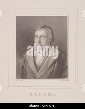 Portrait of Georg Wilhelm Friedrich Hegel (1770-1831), End 1820s. Stock Photo
