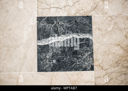 Marble tiled floor background Stock Photo
