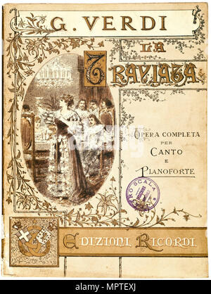 Cover of the vocal score of opera La Traviata by Giuseppe Verdi