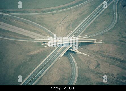 Almondsbury Interchange motorway junction, Bristol, 1970. Artist: Jim Hancock. Stock Photo