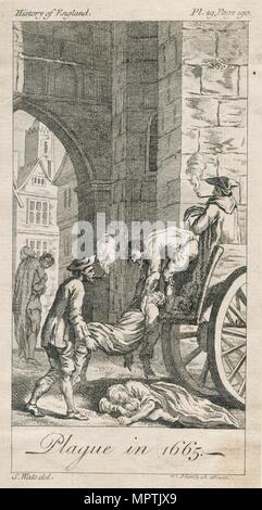'Plague in 1665', c18th century(?). Artist: William Sherlock. Stock Photo