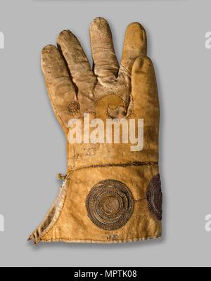 Glove (Henry VIII's hawking glove ), 16th century. Artist: Unknown. Stock Photo