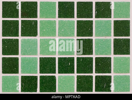 Multi-colored green mosaic. seamless endless mosaic tile background for decorating bathroom or kitchen apron Stock Photo