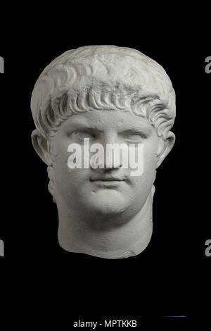 Portrait head of Nero, AD 64-68. Artist: Unknown. Stock Photo