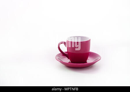 cup and saucer isolated on white background. Stock Photo