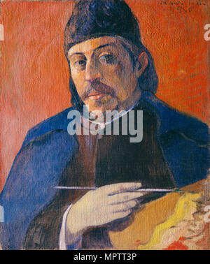 Self-portrait with Palette. Stock Photo