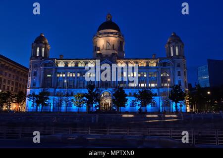 The Port of Liverpool Building (formerly Mersey Docks and Harbour Board Offices, more commonly known as the Dock Office) in Liverpool, England, UK Stock Photo