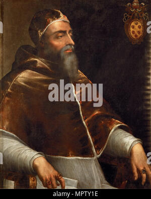 Portrait of Pope Clement VII (1478-1534). Stock Photo