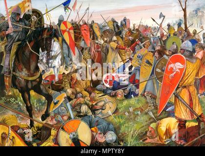 Battle of Hastings, 1066. Artist: Jason Askew. Stock Photo