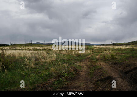 Steppe landscape. Natural background. Steppe horizon. Grunge nature landscape. Stock Photo