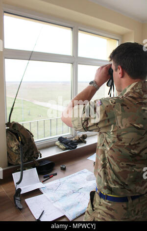 Window Observation Army A U.S. Army forward observer monitors for threats from an observation ...