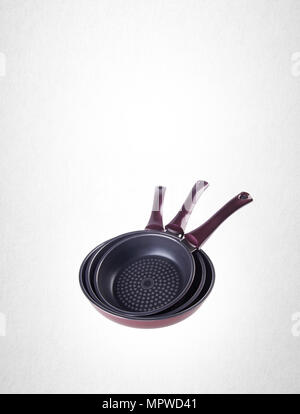 pan or metal pan on a background Stock Photo