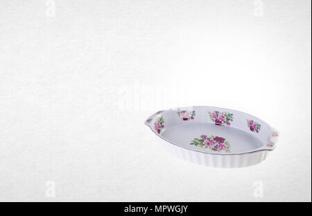 casserole dish or ceramics casserole dish on a background Stock Photo