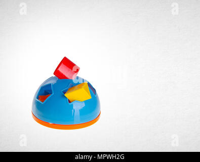 Shape Sorter or Childs toy shape sorter on a background Stock Photo
