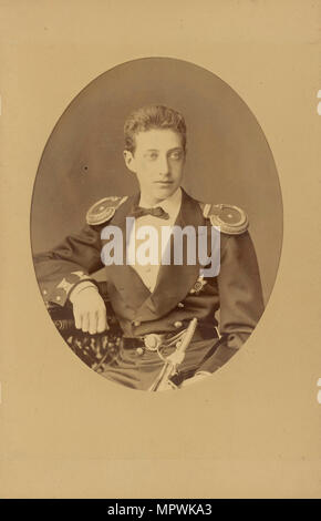 Portrait of Grand Duke Constantine Constantinovich of Russia (1858-1915), c. 1874. Stock Photo