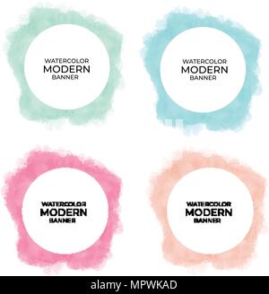 watercolor bright hand drawn vector paper texture background for card, text design, print. Stock Vector