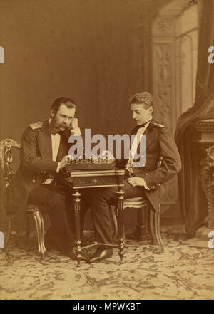 Grand Duke Konstantin Nikolaevich of Russia (1827-1892) and Grand Duke Constantine Constantinovich o Stock Photo