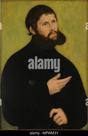 Portrait of Luther (1483-1546) as Junker Jörg, ca 1521. Stock Photo