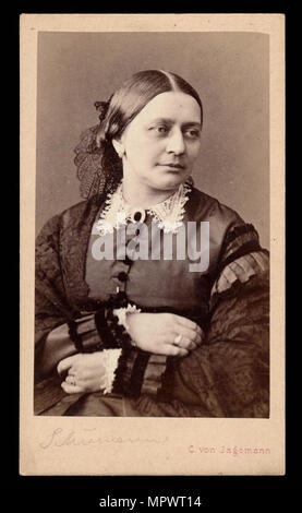 Portrait of Clara Schumann (1819-1896), 1866. Stock Photo