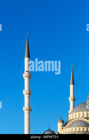 Travel to Turkey - minarets and dome of Kocatepe Mosque in Ankara city Stock Photo