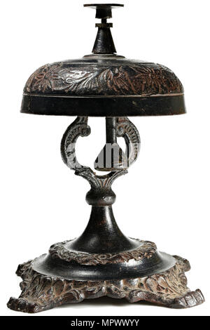 vintage service bell isolated on white background Stock Photo