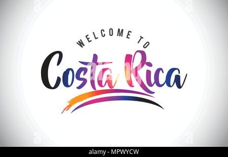 Download Costa Rica Welcome To Creative Text Handwritten Font With Purple Pink Colors Design Vector Illustration Stock Vector Image Art Alamy SVG Cut Files