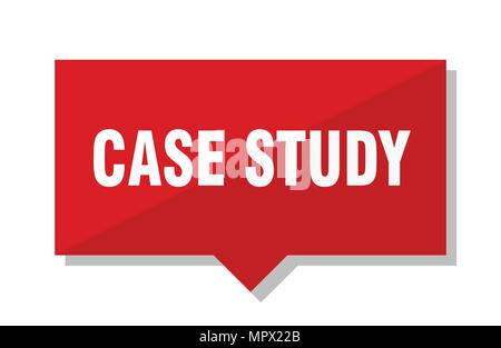 case study red square price tag Stock Vector