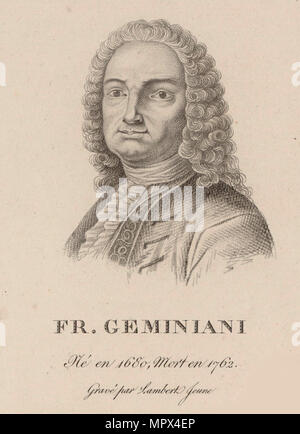 Portrait of the composer and violinist Francesco Saverio Geminiani (1687-1762), 1810s.