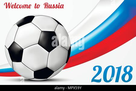 Welcome to Russia greeting background design. Vector illustration. Stock Vector