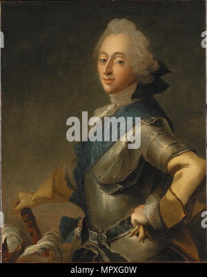 Portrait of King Frederick V of Denmark (1723-1766). Stock Photo