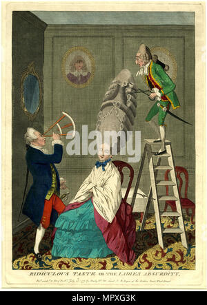 Ridiculous taste or the ladies absurdity, 1771. Stock Photo
