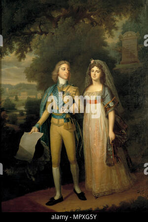 Portrait of Gustav IV Adolf of Sweden (1778-1837) and Frederica Dorothea Wilhelmina of Baden (1781-1 Stock Photo