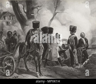 Napoleon at Montereau: The bullet that will kill me is not yet cast!. Stock Photo