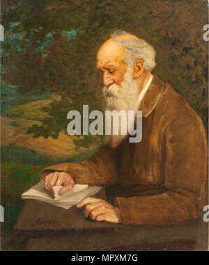 Portrait of the poet Henry Wadsworth Longfellow (1807-1882). Stock Photo