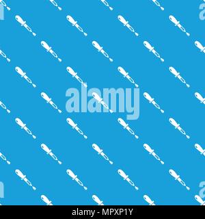 Pipette pattern vector seamless blue Stock Vector