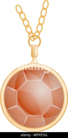 Red tourmaline mockup, realistic style Stock Vector