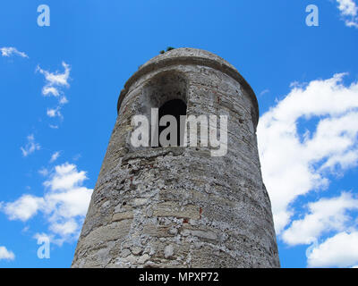 Vigia de San Carlos watch tower at Castillo de San Marcos, St. Augustine, Florida, USA, 2018, © Katharine Andriotis Stock Photo