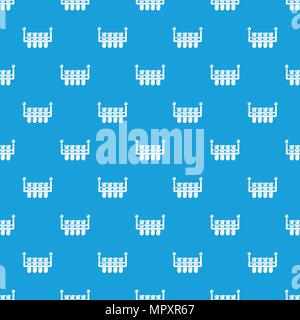 Laboratory flask pattern vector seamless blue Stock Vector