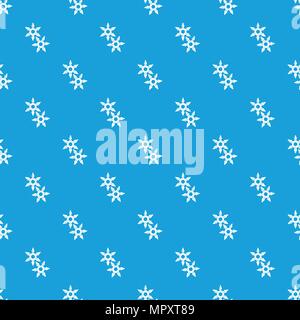 Ninja stars pattern vector seamless blue Stock Vector