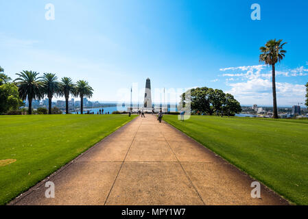King's Park, Peth, Australia--February 6, 2018. A war memorial in Perth Australia dedicated to the sacrifice of soldiers in WW1 and subsequent wars. Stock Photo