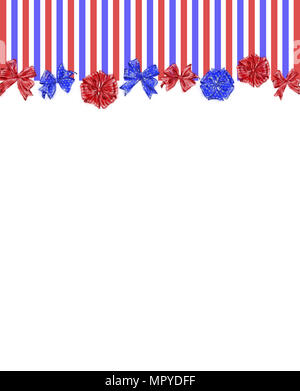 Red White Blue Ribbon Border by Bigalbaloo Stock