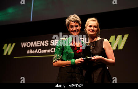 Imagery of the Year award presented to Karen Yeomans for her Standing in the Light initiative during the Women's Sport Trust #BeAGameChanger Awards, Troxy. PRESS ASSOCIATION Photo. Picture date: Thursday May 24, 2018. Photo credit should read: Steven Paston/PA Wire Stock Photo