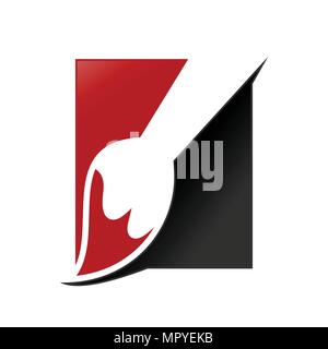 Artist Paintbrush Box Vector Symbol Graphic Logo Design Stock Vector