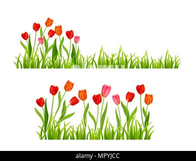 Spring flowers banners Stock Vector