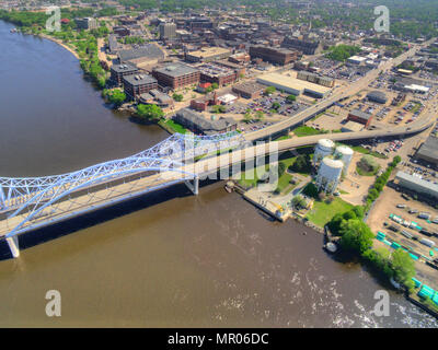 La Crosse is a Community in Wisconsin on the Mississippi River Stock Photo