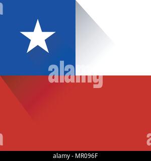 vector design of chile national flag Stock Vector