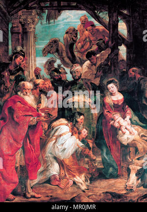 The Adoration of the Magi - Peter Paul Rubens, 1624 Stock Photo