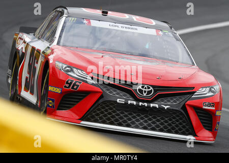 Concord, North Carolina, USA. 24th May, 2018. Parker Kligerman (96) brings his car through the turns during practice for the Coca-Cola 600 at Charlotte Motor Speedway in Concord, North Carolina. Credit: Chris Owens Asp Inc/ASP/ZUMA Wire/Alamy Live News Stock Photo